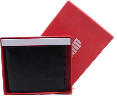 

Nietz Men Black Genuine Leather Wallet(4 Card Slots)