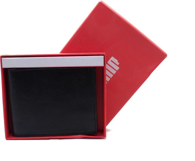 

Nietz Men Black Genuine Leather Wallet(4 Card Slots)