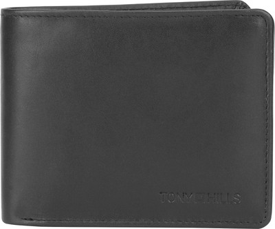 

Tony Hills Men Black Genuine Leather Wallet(6 Card Slots)