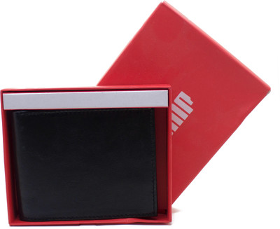 

Nietz Men Black Genuine Leather Wallet(4 Card Slots)