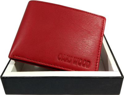 

Oaks Wood Boys Red Genuine Leather Wallet(7 Card Slots)