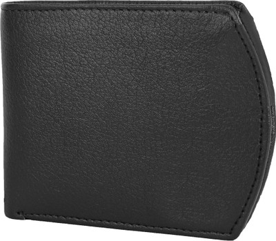 

Crude Men Black Artificial Leather Wallet(5 Card Slots)