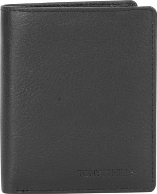 

Tony Hills Men Black Genuine Leather Wallet(7 Card Slots)