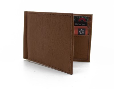 

NIetz Men Tan Genuine Leather Money Clip(6 Card Slots), Brown