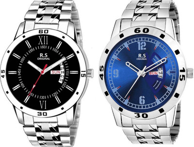 

R S Original RSO-3158 DAY AND DATE BLUE WATCH FOR MEN Watch - For Men