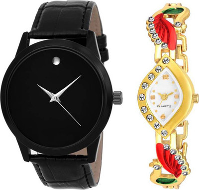 

ReniSales New Arrival Stylish Slim Desinger Daimond Studded Combo For Men & Women Watch - For Boys & Girls