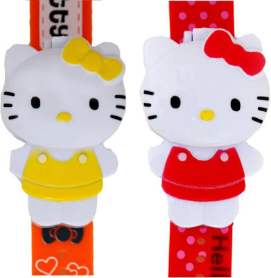 

COSMIC the SET OF 2 AMAZING DIGITAL RED AND ORANGE HELLO KITTY big size dial FOR CHILDREN BIRTHDAY PRESENTS COLLECTION Watch - For Boys & Girls