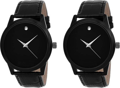 

ReniSales New Stylish Slim Black Designer Watch Combo For Men Watch - For Boys