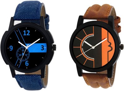 

KNACK KG76N latest combo of attractive blue and brown modern chronograph design watch for - Boys and Girls Watch - For Boys