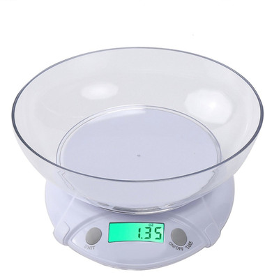 

ShopyBucket 100% Brand new and High quality Kitchen Weighing Scale With Measure Bowl 1G To 7Kg Weighing Scale(White)