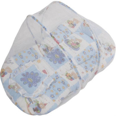 

CROOX Cotton Mosquito Protector Comfy Baby Bed CRX_BYMN_0037 Portable Crib(Fabric, Multicolor)