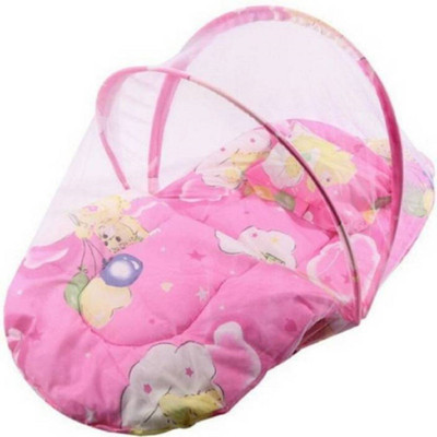 

CROOX Cotton Mosquito Protector Comfy Baby Bed CRX_BYMN_0042 Portable Crib(Fabric, Multicolor)
