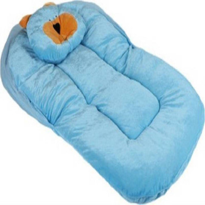 

CROOX Cotton Mosquito Protector Comfy Baby Bed CRX_BYMN_0043 Portable Crib(Fabric, Blue)