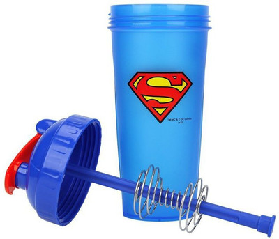 

DreamPalace India Stylish Superman Gym Shaker With Actiorod Technology 700 ml Shaker(Pack of 1, Blue)
