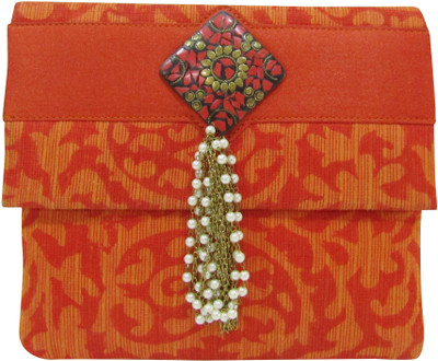 

Deepsum Party Orange Clutch