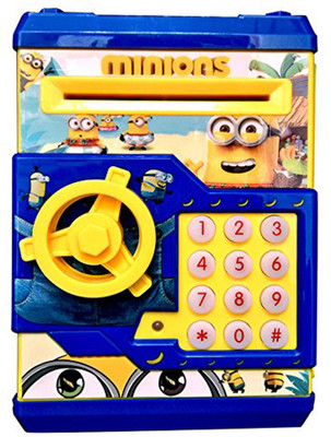

IndusBay Money Safe Bank ATM Minions Electronic Piggy Bank with changeable Password Lock Digital Savings Safe for Coins and Notes Coin Bank(Yellow)