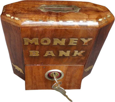 

CraftOnline sheesham wooden coin bank Coin Bank(Brown)