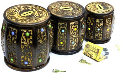 

OnlinePurchas set of 3 Coin Bank(Multicolor)