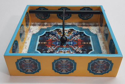 

Ammantare 1 Compartments MDF wood with Enamel Coating Napkin Holder(Multicolor)