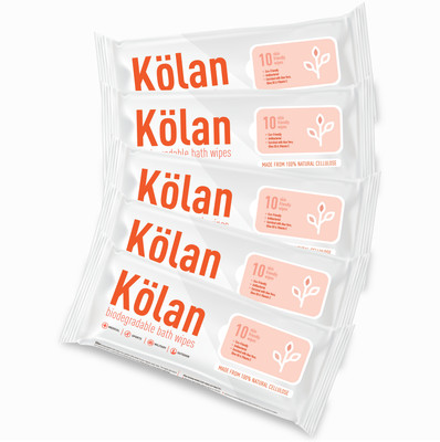 

Kolan Eco-Friendly Biodegradable Bed Bath Wipes with Aloe Vera, Olive Oil & Vitamin E 10 Wipes/Pack(Pack of 5)