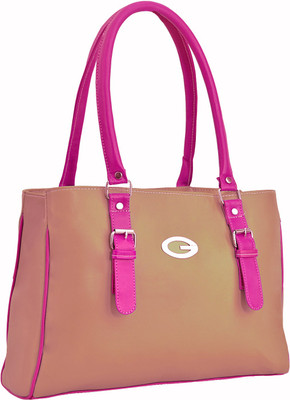 

Lady bar Shoulder Bag(Tan, Pink), Pink;tan