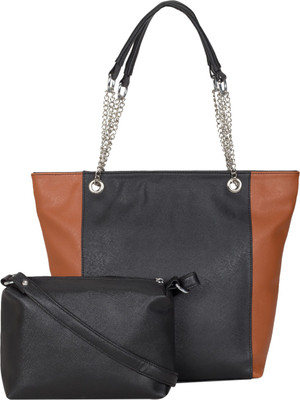 

ADISA Hand-held Bag(Black, Tan)