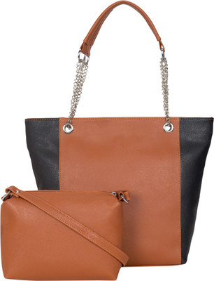 

ADISA Hand-held Bag(Tan, Brown), Brown;tan