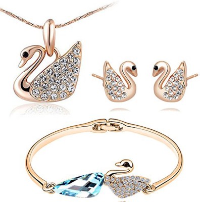 YouBella Alloy Gold, Blue Jewellery Set(Pack of 1)