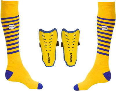 

DeNovo Justry Football Kit (One Pair Lycra Striped Knee Length Football Socks + One Pair Shin Guard) Football Kit
