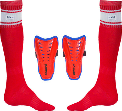 

DeNovo Justry Football Kit (One Pair Poplin Plain Knee Length Football Socks + One Pair Shin Guard) Football Kit