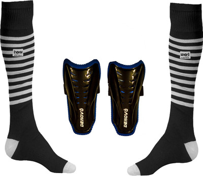 

DeNovo Justry Football Kit (One Pair Lycra Striped Knee Length Football Socks + One Pair Shin Guard) Football Kit
