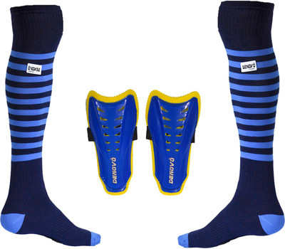 

DeNovo Justry Football Kit (One Pair Lycra Striped Knee Length Football Socks + One Pair Shin Guard) Football Kit
