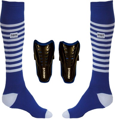 

DeNovo Justry Football Kit (One Pair Lycra Striped Knee Length Football Socks + One Pair Shin Guard) Football Kit