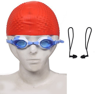 

Konex Swimming Kit ( 1 Swimming Cap, 1 Swimming Cap and 1 Ear Plug ) Swimming Kit