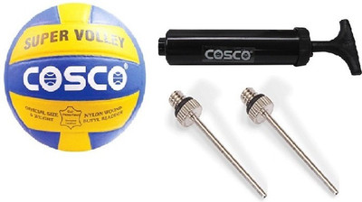 

Cosco Combo of three - one 'Super Volly' volleyball , one volley ball pump and two needle - Volleyball Kit