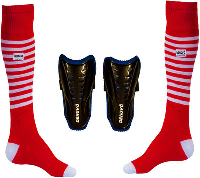 

DeNovo Justry Football Kit (One Pair Lycra Striped Knee Length Football Socks + One Pair Shin Guard) Football Kit