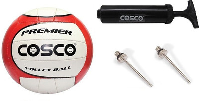 

Cosco Combo of three - one 'Premier' Volleyball , one pump and two needles (Color On Availability)- Volleyball Kit