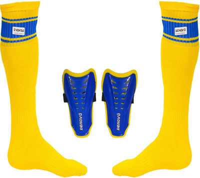 

DeNovo Justry Football Kit (One Pair Poplin Plain Knee Length Football Socks + One Pair Shin Guard) Football Kit