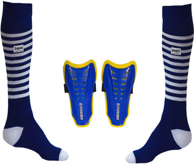

DeNovo Justry Football Kit (One Pair Lycra Striped Knee Length Football Socks + One Pair Shin Guard) Football Kit