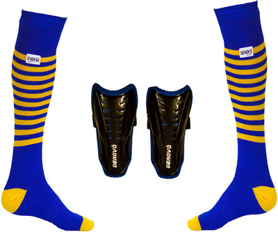 

DeNovo Justry Football Kit (One Pair Lycra Striped Knee Length Football Socks + One Pair Shin Guard) Football Kit