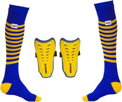 

DeNovo Justry Football Kit (One Pair Lycra Striped Knee Length Football Socks + One Pair Shin Guard) Football Kit
