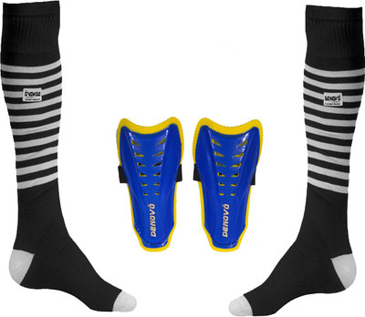 

DeNovo Justry Football Kit (One Pair Lycra Striped Knee Length Football Socks + One Pair Shin Guard) Football Kit