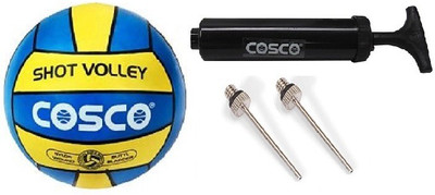 

Cosco Combo of three - one 'Shot' Volleyball , one pump and two needles (Color On Availability)- Volleyball Kit