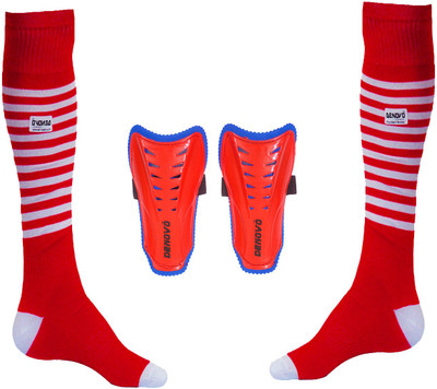 

DeNovo Justry Football Kit (One Pair Lycra Striped Knee Length Football Socks + One Pair Shin Guard) Football Kit