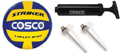 

Cosco Combo of three - one 'Striker' Volleyball , one pump and two needles (Color On Availability)- Volleyball Kit