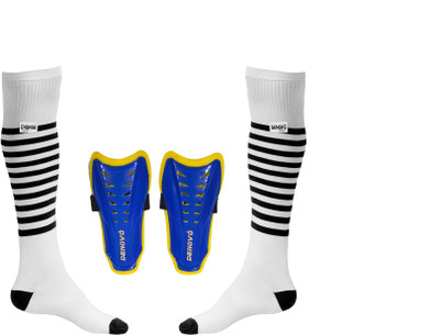 

DeNovo Justry Football Kit (One Pair Lycra Striped Knee Length Football Socks + One Pair Shin Guard) Football Kit