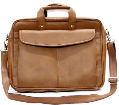 

nizami corporation 17 inch Laptop Messenger Bag(Brown), Beige