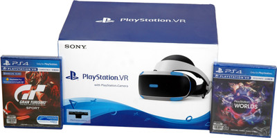 

Sony PlayStation VR with Gran Turismo and Worlds games Motion Controller(Black, For PS4)