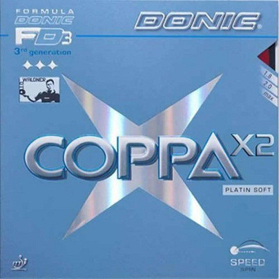 Donic Coppa X2 Platin 2.0 mm Table Tennis Rubber(Black)