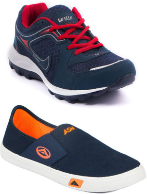 

Asian Men Casual & Running Shoes Combo Pack of 2 Casuals For Men(Multicolor